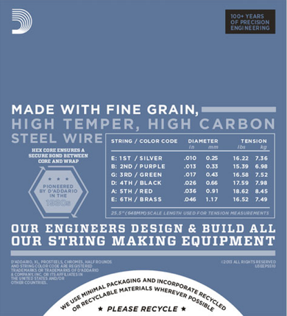 D'addario PROSTEELS, Regular Light,10-46 Electric Guitar Strings - Poppa's Music 