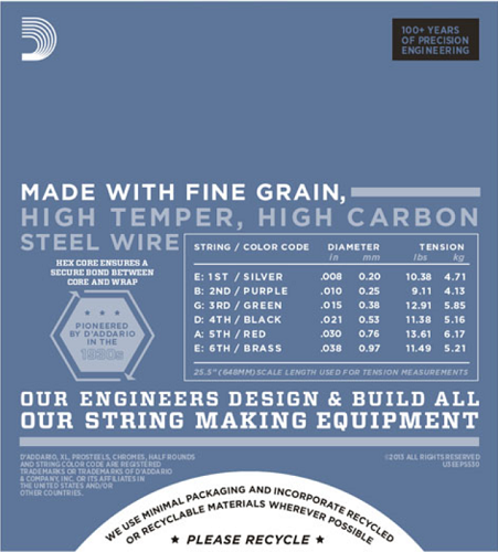 D'addario PROSTEELS, Extra-Super Light, 8-38 Electric Guitar Strings - Poppa's Music 