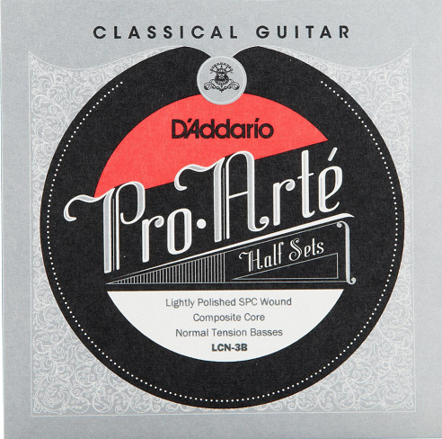 D'addario Pro-Arte Composite Core, Lightly Polished Silver Plated Copper Bass, Normal Classical Guitar Half Set - Poppa's Music