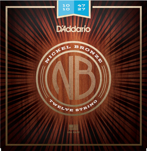 D'addario Nickel Bronze 12-String, Light, 10-47 Acoustic Guitar Strings - Poppa's Music