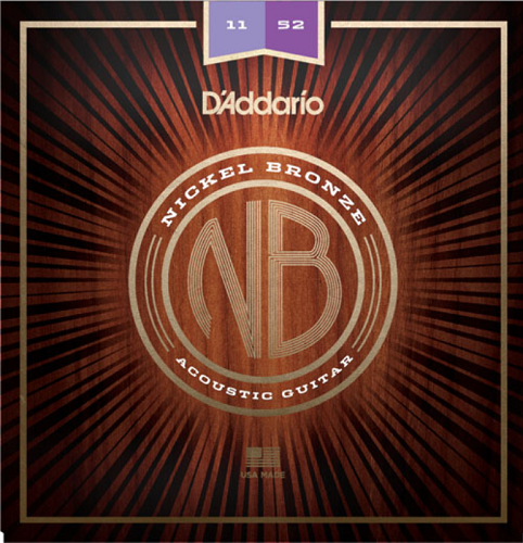 D'addario Nickel Bronze, Custom Light, 11-52 Acoustic Guitar Strings - Poppa's Music 