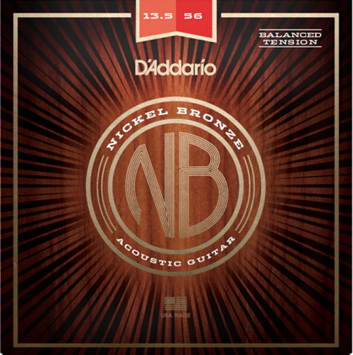 D'addario Nickel Bronze, Balanced Tension Medium, 13.5-56 Acoustic Guitar Strings - Poppa's Music