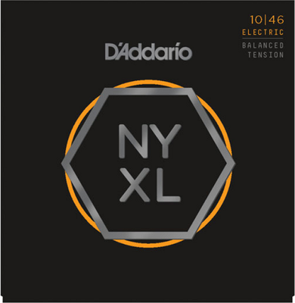 D'addario NYXL, Nickel Wound, Balanced TENSION, 10-46 Electric Guitar Strings - Poppa's Music 