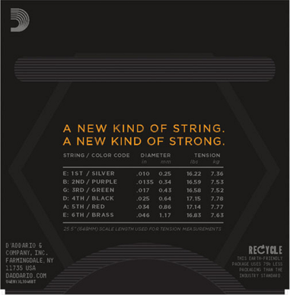 D'addario NYXL, Nickel Wound, Balanced TENSION, 10-46 Electric Guitar Strings - Poppa's Music 
