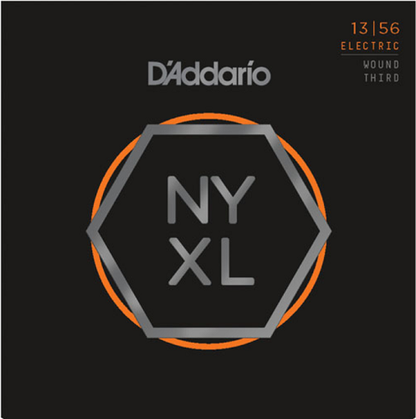 D'addario Nickel Wound, Medium Wound 3RD, 13-56,  Electic Guitar Strings NYXL1356W - Poppa's Music 