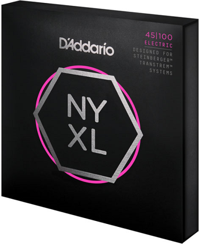 D'addario NYXL Long Scale, Regular Light, Double Ball END, 45-100 Bass Guitar Strings - Poppa's Music 