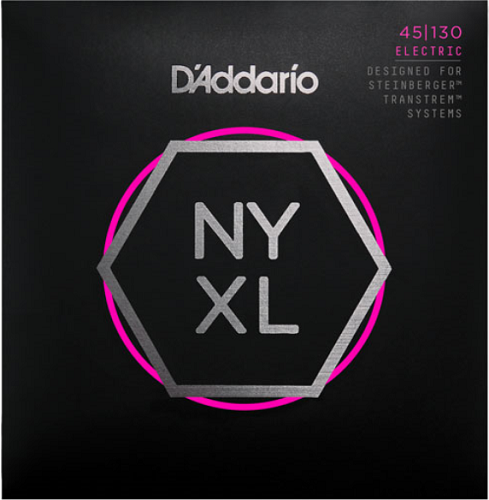 D'addario NYXL 5-String, Long Scale, Regular Light, Double Ball END, 45-130 Bass Guitar Strings - Poppa's Music 