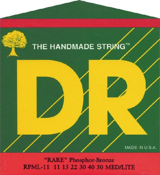 DR  RARE Phosphor-Bronze Acoustic Guitar Strings - Medium Light - Poppa's Music