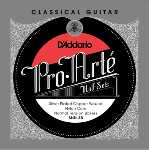 D'addario Pro-Arte Nylon Core, Silver Plated Copper Bass, Normal Tension Half Set Classical Guitar Strings - Poppa's Music 