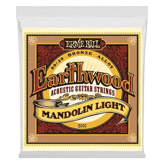 Ernie Ball Earthwood Mandolin Light Loop End 80/20 Bronze Acoustic Guitar Strings - 9-34 Gauge - 2067 - Poppa's Music 