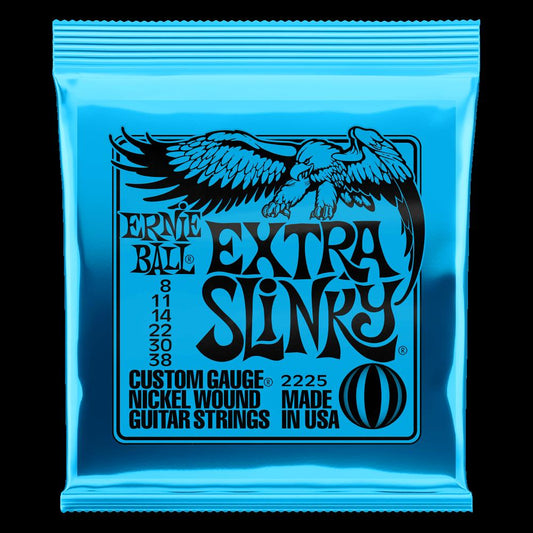 Ernie Ball Extra Slinky Nickel Wound Electric Guitar Strings - 8-38 Gauge - 2225 - Poppa's Music 