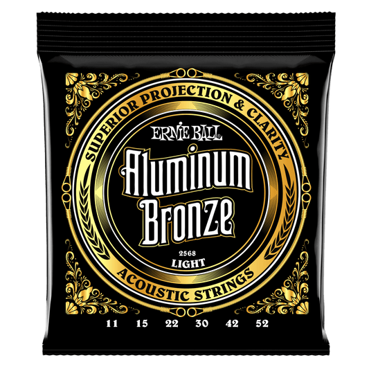 Ernie Ball Light Aluminum Bronze Acoustic Guitar Strings - 11-52 Gauge - 2568 - Poppa's Music