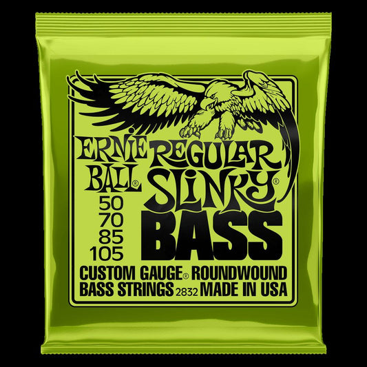 Ernie Ball Regular Slinky Nickel Wound Electric Bass Strings - 50-105 Gauge - 2832 - Poppa's Music 