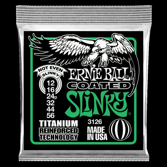 Ernie Ball Not Even Slinky Coated Titanium RPS Electric Guitar Strings - 12-56 Gauge - 3126 - Poppa's Music 