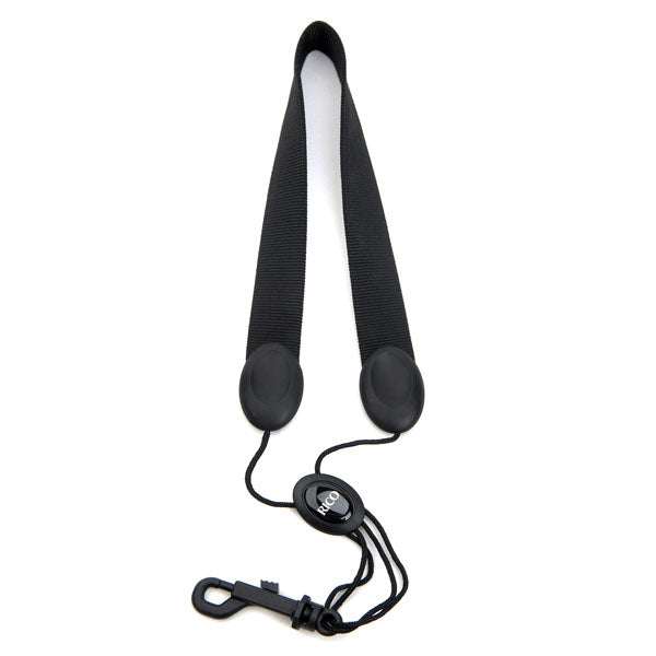 Rico Black Fabric Strap with Plastic Snap Hook for Tenor/Baritone Saxophone - Poppa's Music 