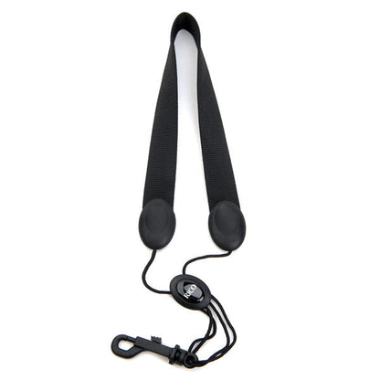 Rico Black Fabric Strap with Plastic Snap Hook for Tenor/Baritone Saxophone - Poppa's Music 