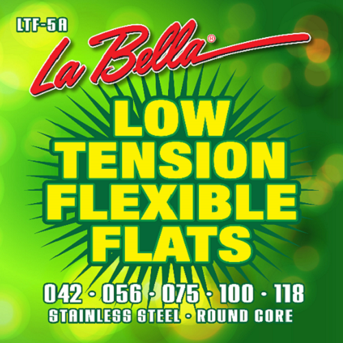 La Bella Low Tension Flexible Flats 5-String 43-118 Bass Guitar Strings - Poppa's Music