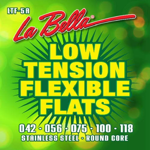 La Bella Low Tension Flexible Flats 5-String 43-118 Bass Guitar Strings - Poppa's Music 