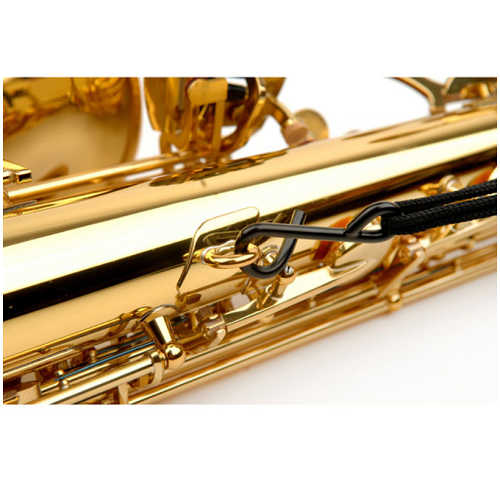 Rico Black Fabric Strap with Metal Hook for Soprano/Alto Saxophone - Poppa's Music 