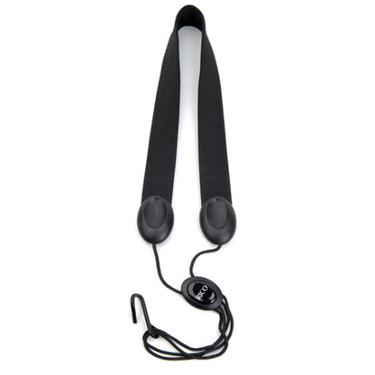 Rico Black Fabric Strap with Metal Hook for Soprano/Alto Saxophone - Poppa's Music 