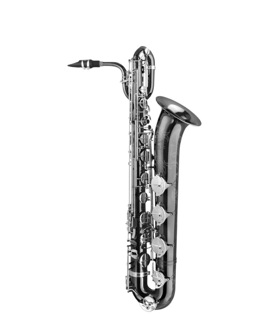 P. Mauriat Baritone Saxophone - PMB-500BX - Black Nickel-Plated - Poppa's Music 