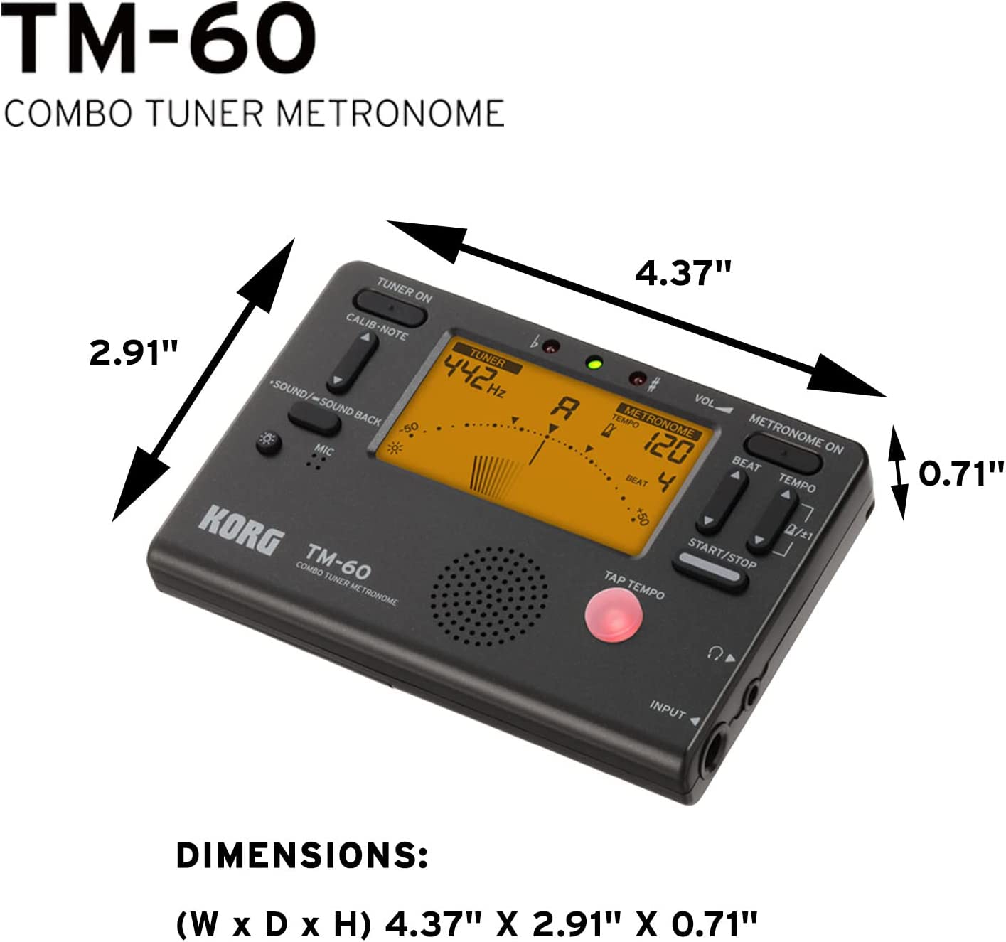 Korg TM-60 Tuner Metronome Combo