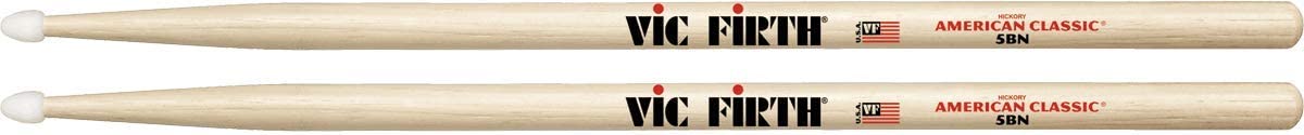 Vic Firth American Classic Hickory Drumsticks Nylon Tip- 5BN - Poppa's Music 
