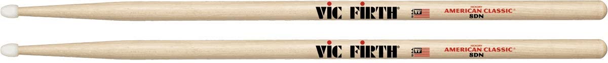 Vic Firth American Classic Hickory Drumstick Nylon Tip - 8DN Jazz - Poppa's Music 