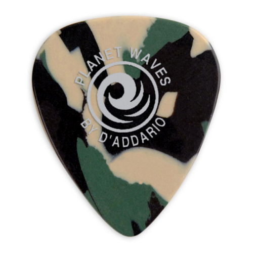 D'addario Planet Waves Camouflage Celluloid  Guitar Picks - 100 Picks - Poppa's Music 