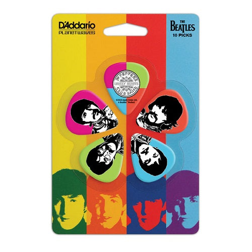 D'addario Planet Waves SGT. Pepper's Anniversary Picks - 10-PACK - Poppa's Music 