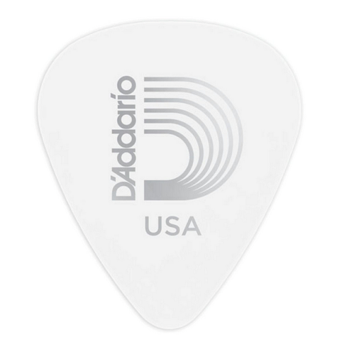 D'addario Planet Waves White-Color Celluloid Guitar Picks 10 Picks - Poppa's Music 