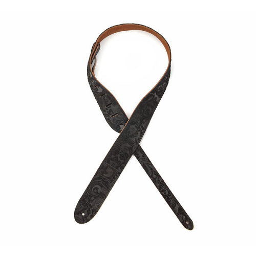 D'addario Planet Waves Embossed Western Suede Leather Guitar Strap - Poppa's Music 