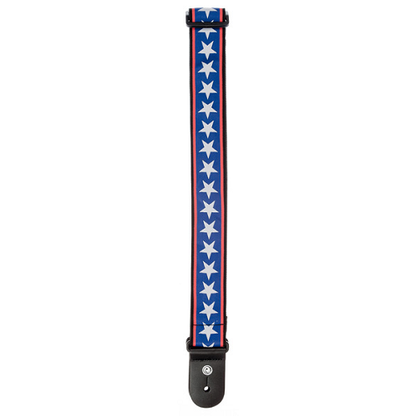 D'addario Planet Waves Stars and Stripes Woven Guitar Strap - Poppa's Music 