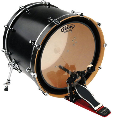 Evans EMAD Heavyweight Clear Bass Drum Head, 22 Inch - Poppa's Music 