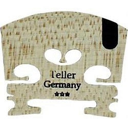 Teller Violin Three Star Semi-Fitted Bridge with Ebony U-Shaped Inlay 4/4 - Poppa's Music 