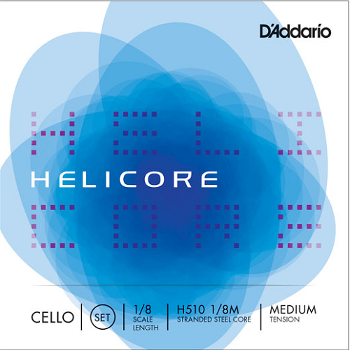 D'addario Helicore Cello String SET, 1/8 Scale, Medium Tension - Premium Cello Strings from D'addario - Just $114.50! Shop now at Poppa's Music