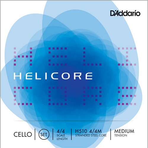 D'addario Helicore Cello String SET, 4/4 Scale, Medium Tension - Poppa's Music 