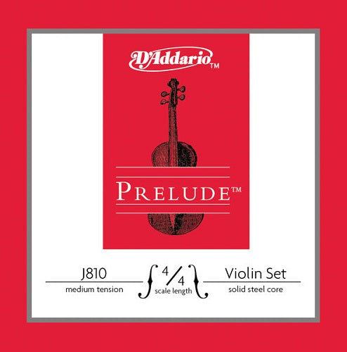 D'addario Prelude Violin String SET, Medium TENSION, 3/4 or 4/4 Scale - Poppa's Music 