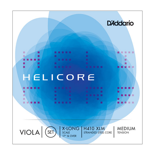 D'addario Helicore Viola String SET, Extra Long Scale, Medium Tension - H410 Xlm - Poppa's Music 