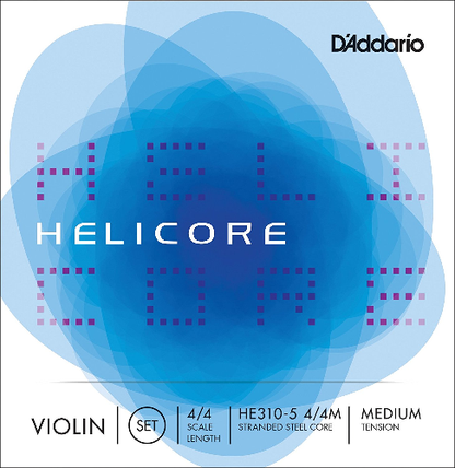 D'Addario Helicore Violin 5-String Set, 4/4 Scale - Poppa's Music 