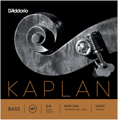 D'addario Kaplan Double Bass String SET, 3/4 Scale, Light Tension - Premium Bass Strings from D'addario - Just $169.99! Shop now at Poppa's Music