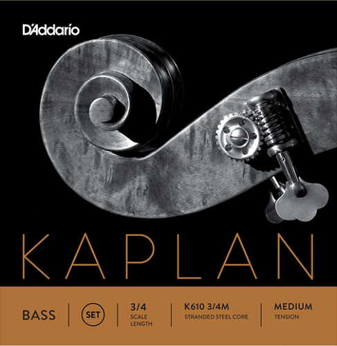 D'addario Kaplan Double Bass String SET, 3/4 Scale, Medium Tension - Poppa's Music 