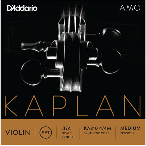 D'addario Kaplan Amo Violin String SET, 4/4 Scale, Medium Tension - Poppa's Music 