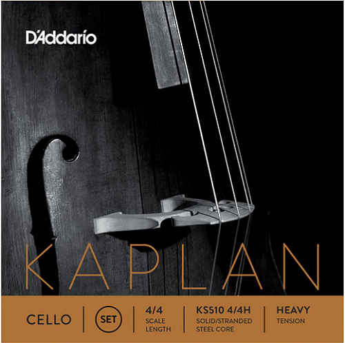 D'addario Kaplan Cello String SET, 4/4 Scale, Heavy Tension - Poppa's Music 