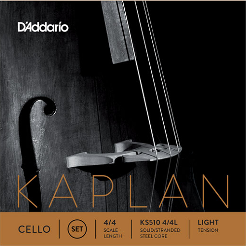 D'addario Kaplan Cello String SET, 4/4 Scale, Light Tension - Poppa's Music 