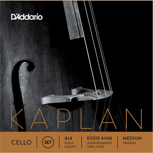 D'addario Kaplan Cello String SET, 4/4 Scale, Medium Tension - Poppa's Music 