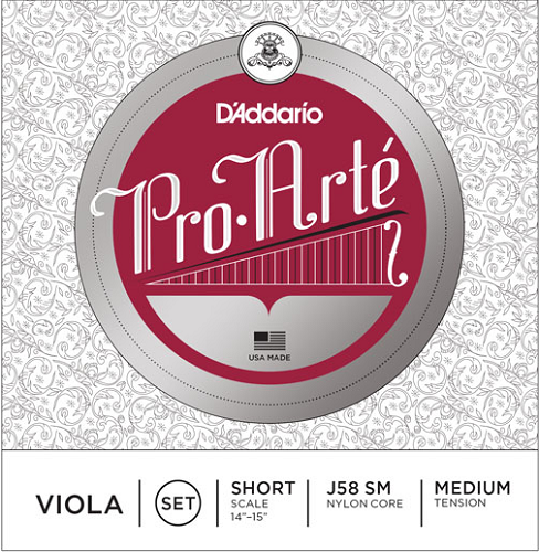 D'addario Pro-Arte Viola String SET, Short Scale, Medium Tension - Poppa's Music 