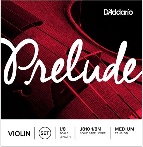 D'addario Prelude Violin String SET, 1/16 Scale, Medium Tension - Poppa's Music 