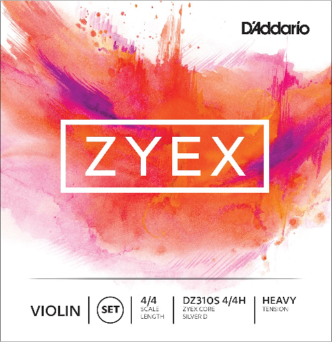 D'addario Zyex Violin String SET, 4/4 Scale, Silver D String - Poppa's Music 