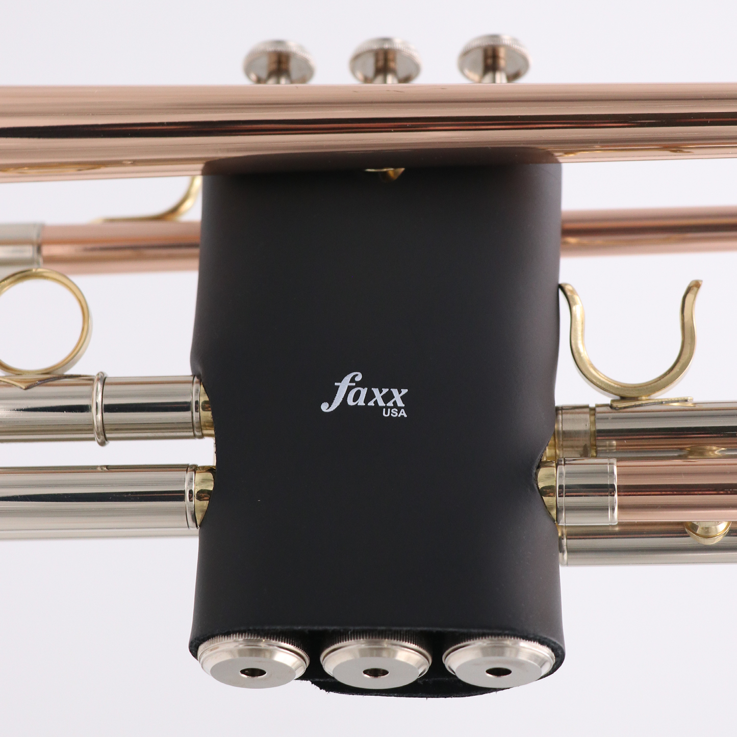 Faxx Trumpet / Cornet Valve Guard, Black Leather - Poppa's Music 